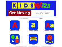 Tablet Screenshot of kidsabc123.com